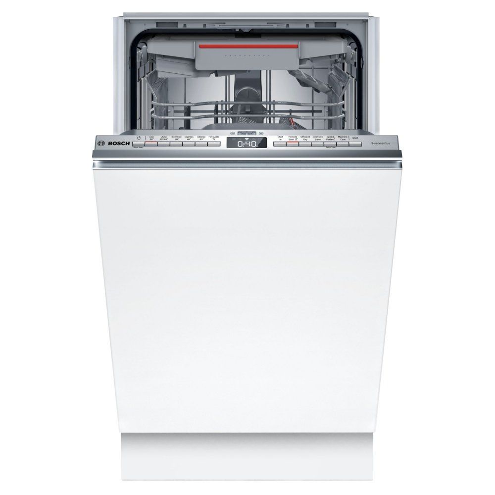 BOSCH Series 4 SPV4EMX25G Slimline Fully Integrated WiFi-enabled Dishwasher, Silver/Grey - Image 1