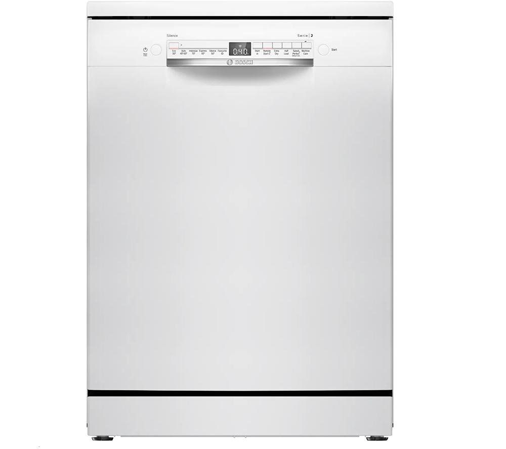 Bosch Series 2 Dishwasher SMS2HVW67G - Smart Wi-Fi, 14 Place Settings, D-Rated, Freestanding White - Image 1