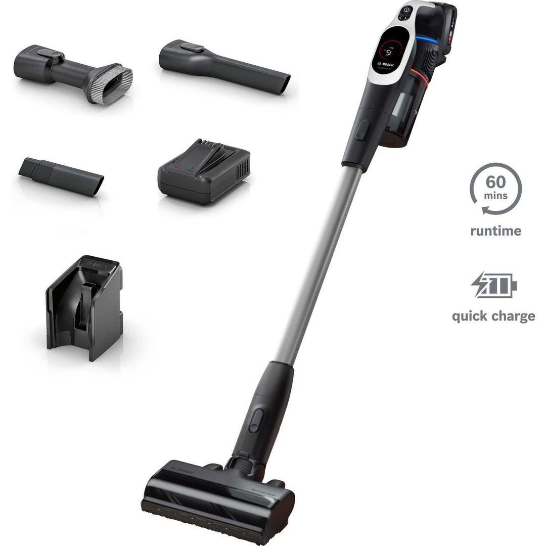 Bosch BBS931WGB stick vacuum/electric broom Battery Dry HEPA Bagless 0.4 L Black 3 Ah - Image 1