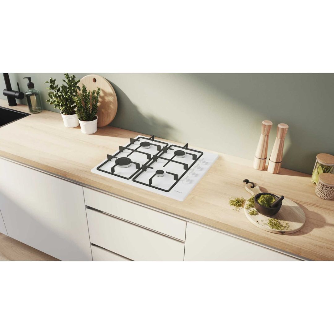 Bosch PBP6B2K60 60cm Series 2 4 Burner Gas Hob - WHITE - Image 1