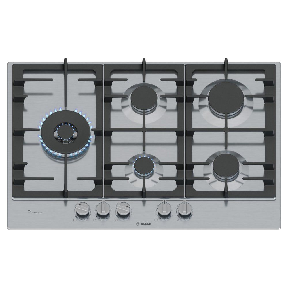 Bosch Series 6 75cm 5 Burner Gas Hob - Stainless Steel - Image 1