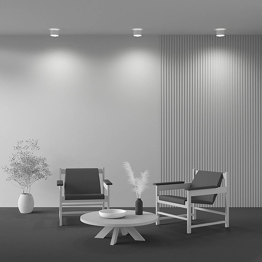 Maytoni LED ceiling lamp Planet, white Ø 12cm aluminium 3,000K - Image 1