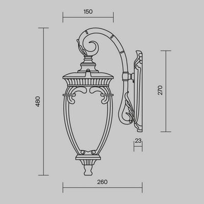 Fleur Wall Light Bronze - Bronze - Thumbnail 2