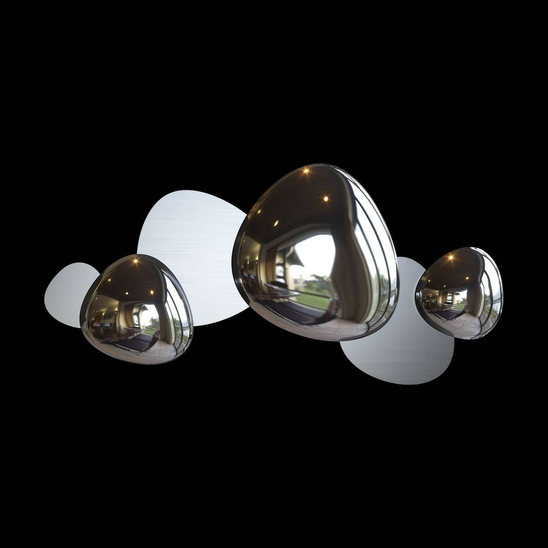 Maytoni Jack-stone LED wall lamp, 79 cm, nickel - Image 1
