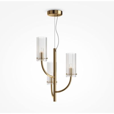 Maytoni Arco pendant light with 3 glass shades - Thumbnail 2