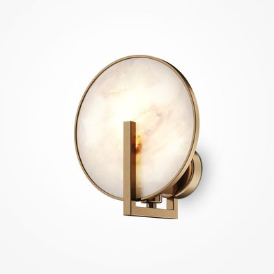 Maytoni Marmo wall light, gold colour/natural stone, height 21 cm - Thumbnail 2