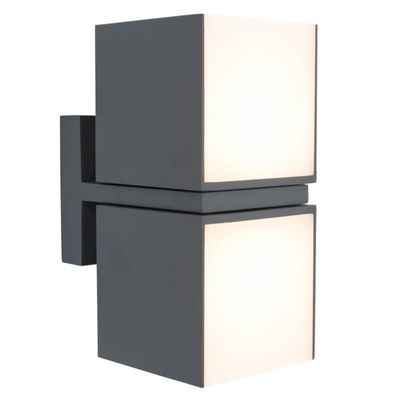 LUTEC FOCUS ROUND outdoor wall lamp, dark grey, 24 cm, 2 x GU10, IP44 - Thumbnail 2