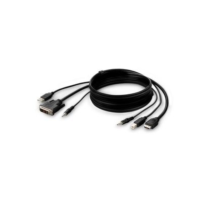 Belkin F1DN1CCBL-DH6t KVM cable Black 1.8 m - Thumbnail 2
