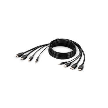 Belkin F1DN2CCBL-HH6T KVM cable Black 1.8 m - Thumbnail 2
