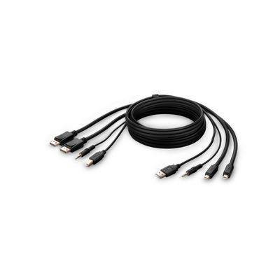 Belkin F1DN2CCBL-MP6T KVM cable Black 1.8 m - Thumbnail 2