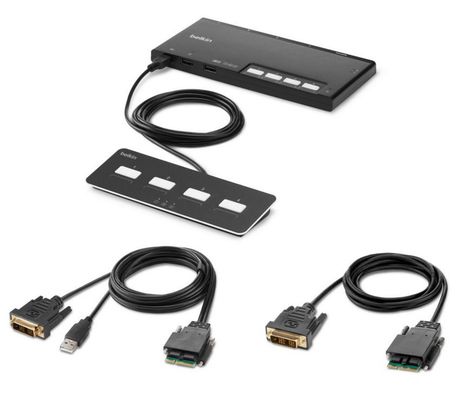Belkin F1DN104MOD-DD-4 KVM switch Black - Thumbnail 2