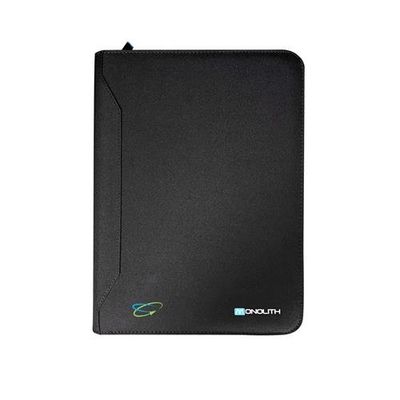 Monolith Blueline Zipped Meeting and Conference Folder A4 Black 3351
