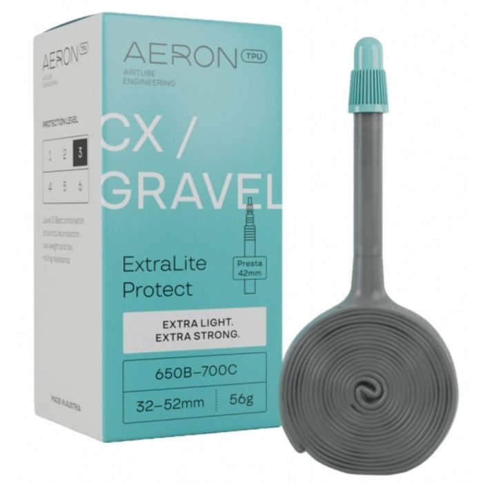 Aeron TPU CX/Gravel ExtraLite Protect 700c Inner Tube Presta Valve - Image 1