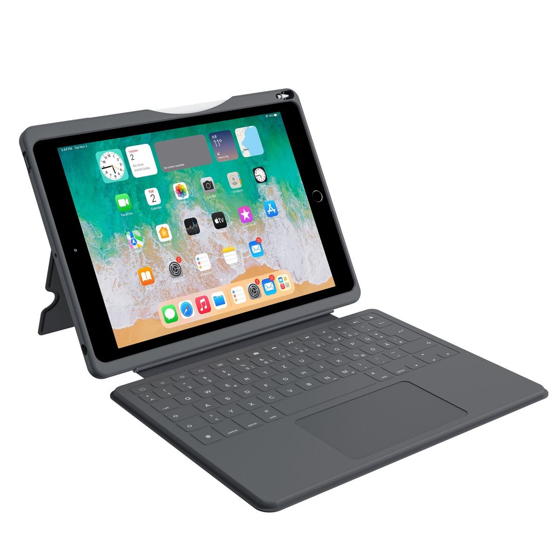 DEQSTER Smart Rugged Touch PLUS Keyboard for iPad 10.2" (7th/8th/9th Gen.), QWERTY Layout - Image 1