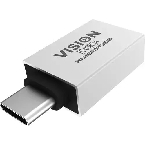 Vision TC-USBC3A cable gender changer USB-A USB-C White - Image 1