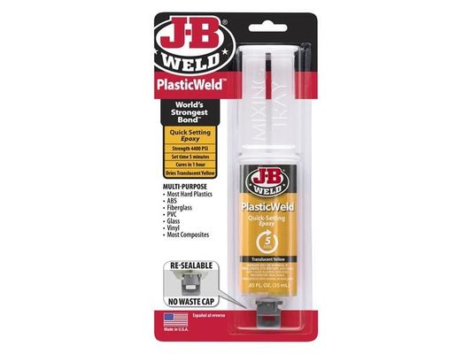 JB Weld PlasticWeld 5 Minute Epoxy Adhesive 25ml - Thumbnail 2