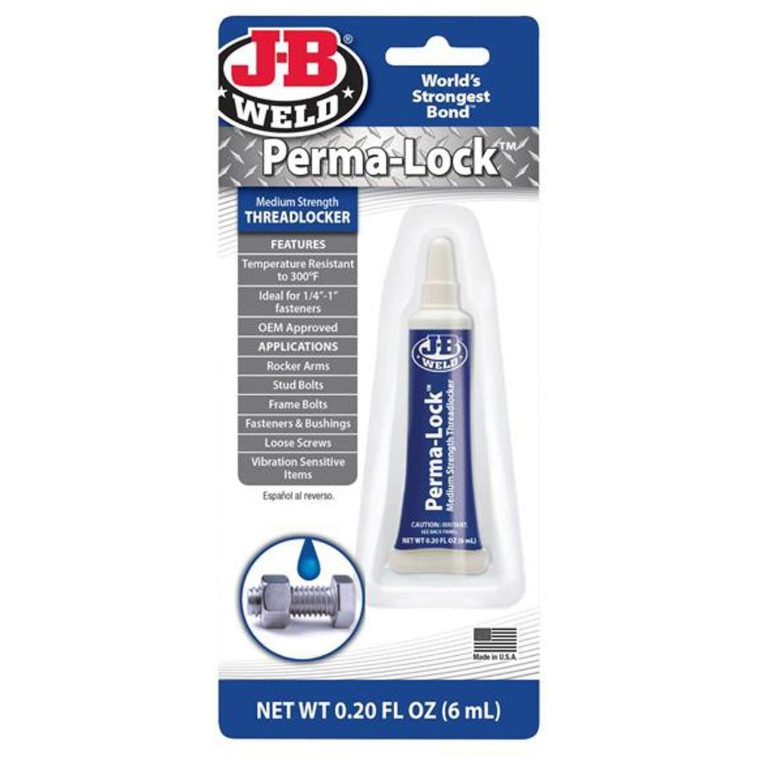 J-B Weld Perma-lock Blue Medium Strength Threadlocker 6ml - Grey - Image 1