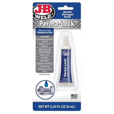 J-B Weld Perma-lock Blue Medium Strength Threadlocker 6ml - Grey