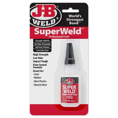 JB Weld SuperWeld Cyanoacrylate Super Glue 20g