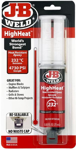 J-B Weld HighHeat Epoxy Syringe 25ml - Thumbnail 2