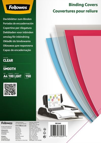 Fellowes BNDG COVERS 150M PET PK100