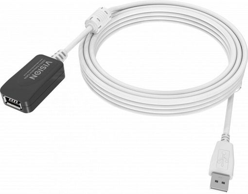 Vision TC 5MUSBEXT+ USB cable USB 2.0 5 m USB A 0.48 Gbit/s White - Thumbnail 2