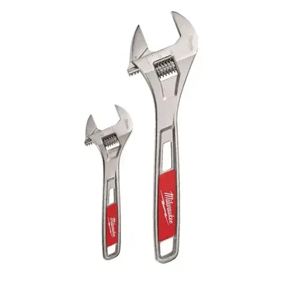 Milwaukee Twin Pack Adjustable Wrenches 150Mm And 250Mm | 48227400 | Euro Car Parts