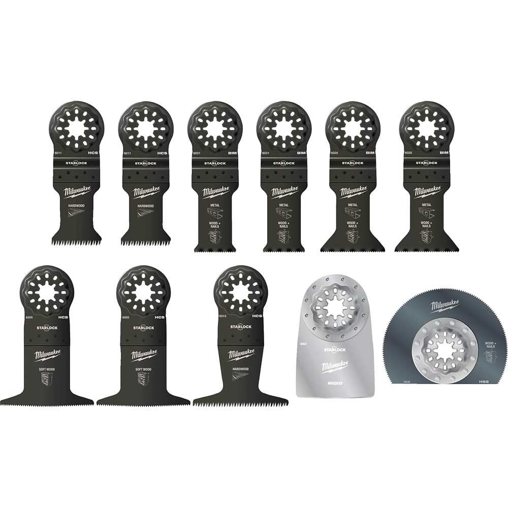 Milwaukee 11 Piece Starlock Oscillating Multi Tool Blade Set - Image 1