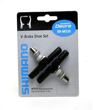 Shimano M600 (for LX / Deore / Alivio V-brake) One Piece Brake Blocks Pair - Image 1