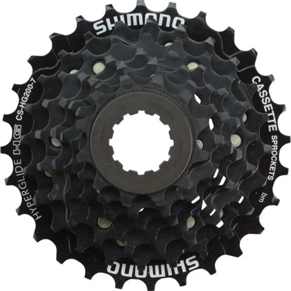 Shimano HG200 7 Speed Cassette 12-32T Black - Image 1
