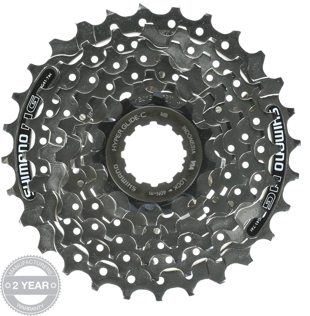 Shimano HG41 7 Speed Cassette 11-28T Silver - Image 1