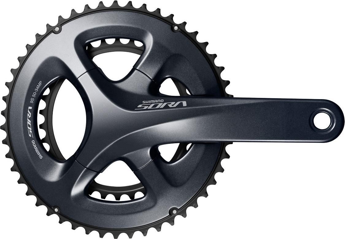 Shimano FC-R3000 Sora 9 Speed Compact Chainset 165mm 50-34T Black - Image 1