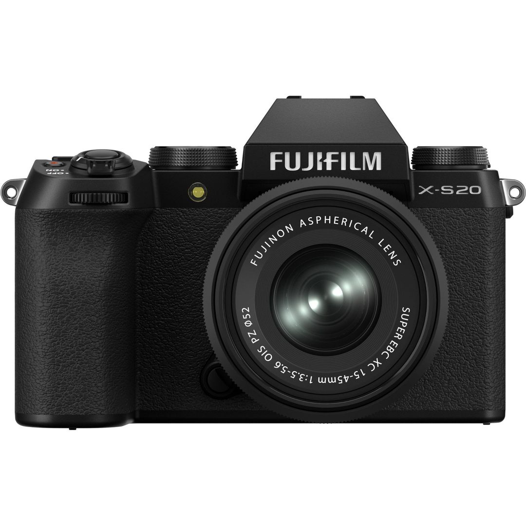 FUJIFILM X-S20 Mirrorless Camera with FUJINON XC 15-45 mm f/3.5-5.6 OIS PZ Lens, Black - Image 1