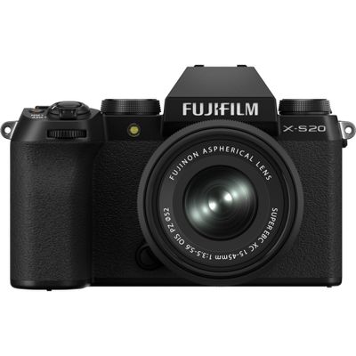 FUJIFILM X-S20 Mirrorless Camera with FUJINON XC 15-45 mm f/3.5-5.6 OIS PZ Lens, Black