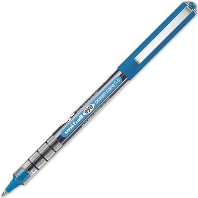 uni-ball Eye Micro UB-150ROP Ocean Care Liquid Ink Rollerball Pen 0.5mm Tip 0.3mm Line Blue (Pack 12) - 274381000