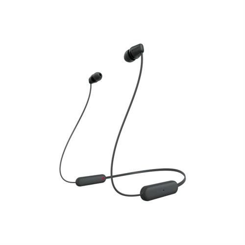 SONY WI-C100 Wireless Bluetooth Earphones - Black, Black - Image 1
