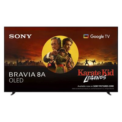 55"-64" SONY BRAVIA 8A 55 OLED 4K HDR AI Smart TV - K55XR8AB, Silver/Grey