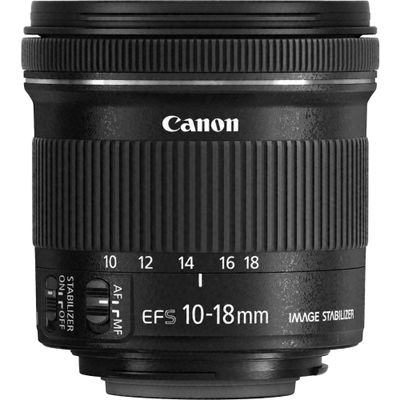 CANON EF-S 10-18 mm f/4.5-5.6 IS STM Wide-angle Zoom Lens, Black