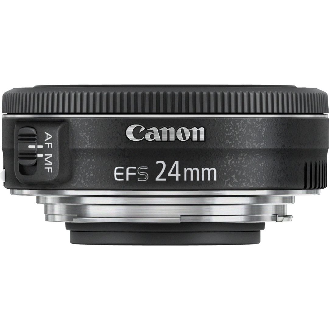 CANON EF-S 24 mm f/2.8 STM Pancake Lens, Black - Image 1