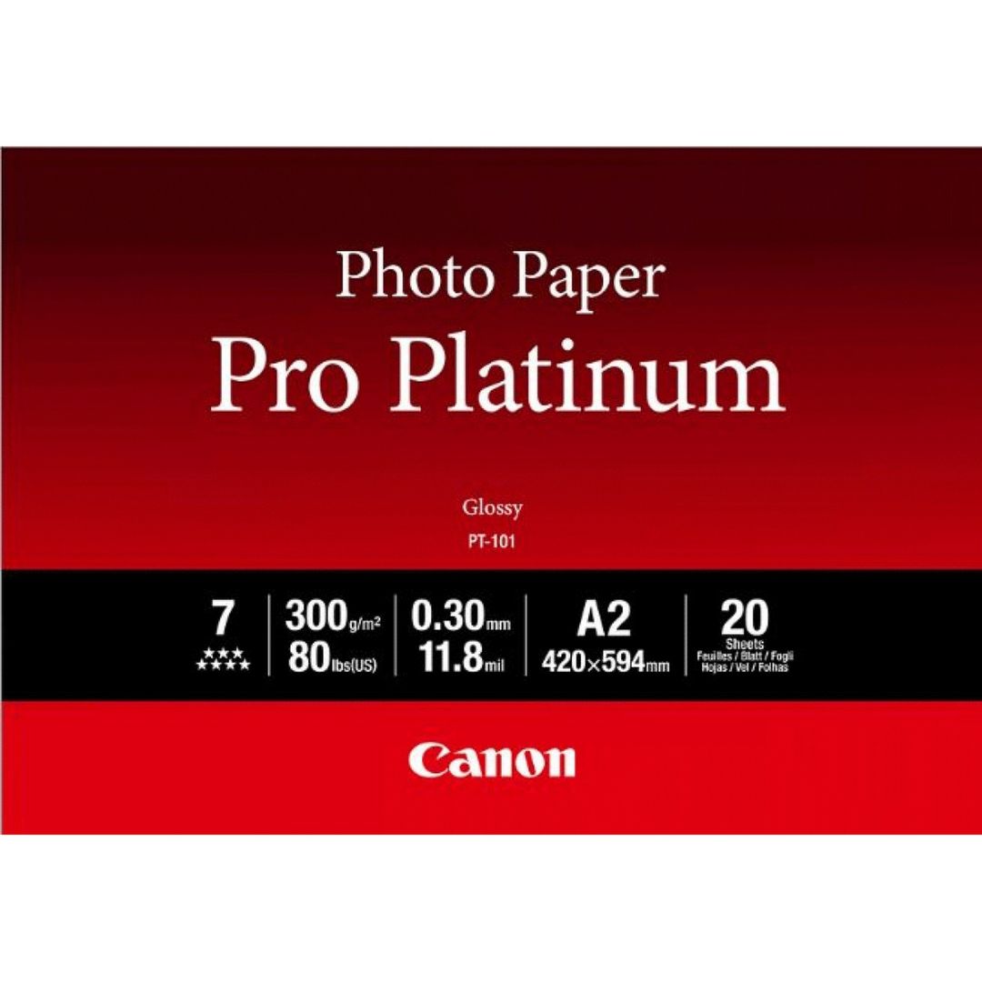 Canon PT-101 Pro Platinum Photo Paper A2 - 20 Sheets - Image 1