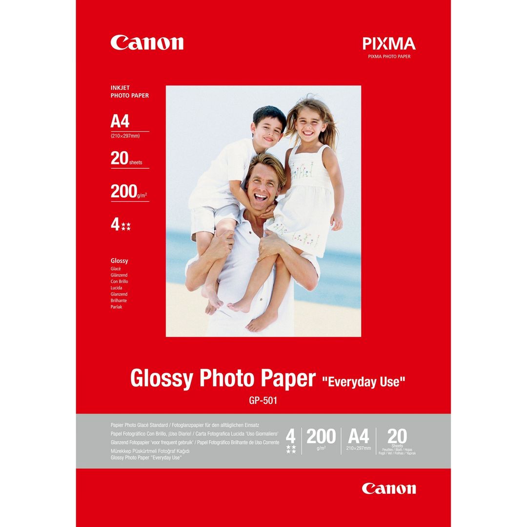 Canon GP-501 Glossy Photo Paper A4 - 20 Sheets - Image 1