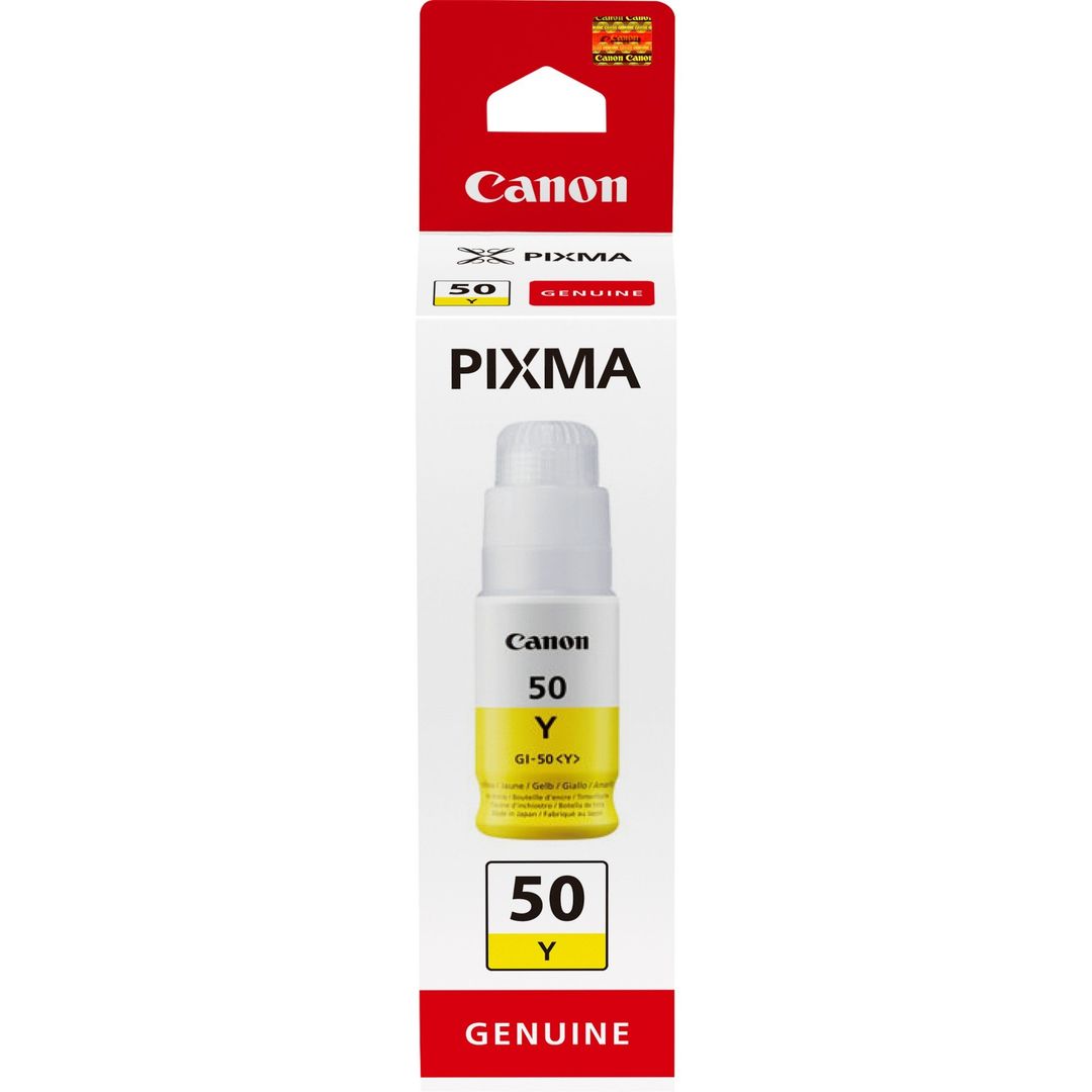 Canon GI-50 Y, High Yield, Ink Bottle, Yellow - Image 1