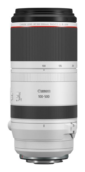 CANON RF 100-500 mm f/4.5-7.1L IS USM Telephoto Zoom Lens, White