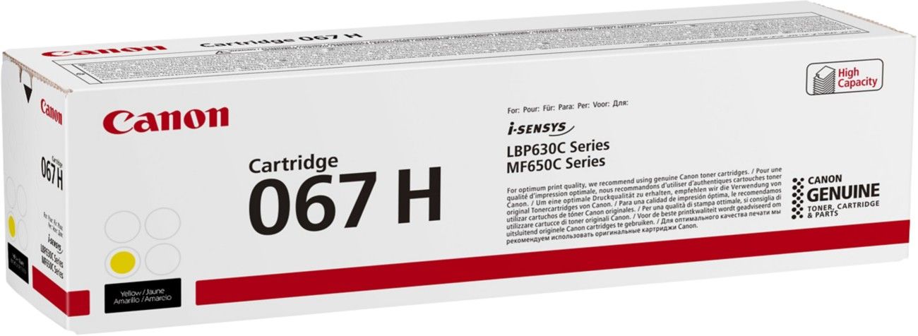 Canon 067H toner cartridge 1 pc(s) Original Yellow - Image 1