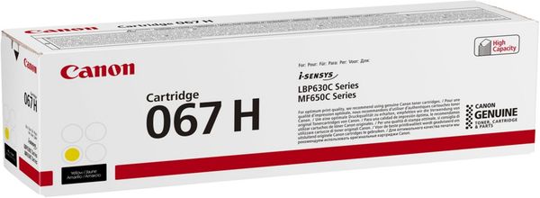 Canon 067H toner cartridge 1 pc(s) Original Yellow