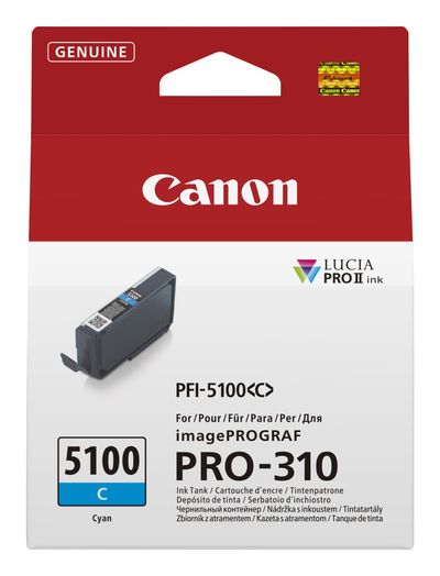 Canon 6953C001/PFI-5100C Ink cartridge cyan 842 Photos for Canon IPF P