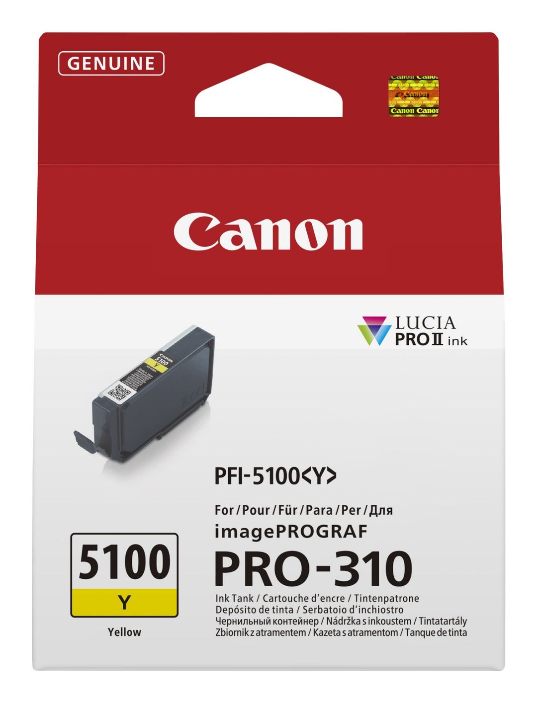 Canon PFI-5100 Y ink cartridge 1 pc(s) Original Yellow - Image 1