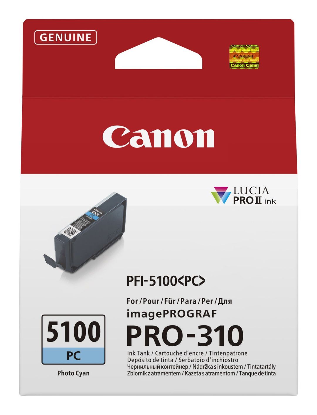 Canon PFI-5100 PC ink cartridge 1 pc(s) Original Photo cyan - Image 1
