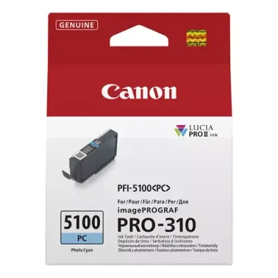 Canon PFI-5100 PC ink cartridge 1 pc(s) Original Photo cyan - Thumbnail 2