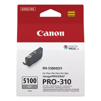 Canon PFI-5100 GY ink cartridge 1 pc(s) Original Grey - Thumbnail 3